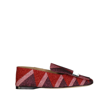 Multicolor Fabric Slip-On Loafers