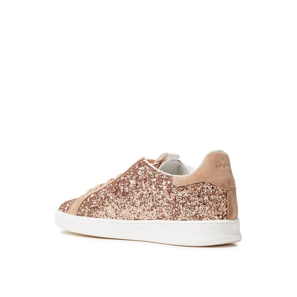 Rose Gold Fabric Low Top Sneakers