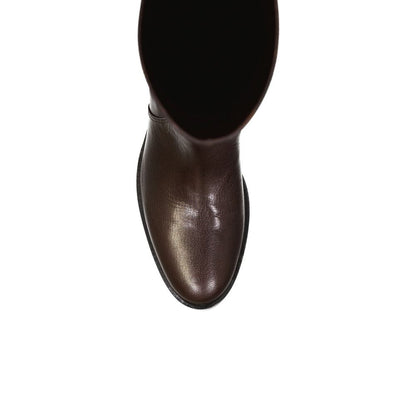 Brown Calfskin Over The Knee