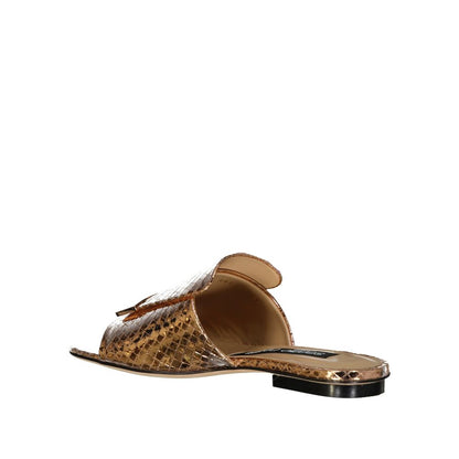 Rose Gold Calfskin Sandals