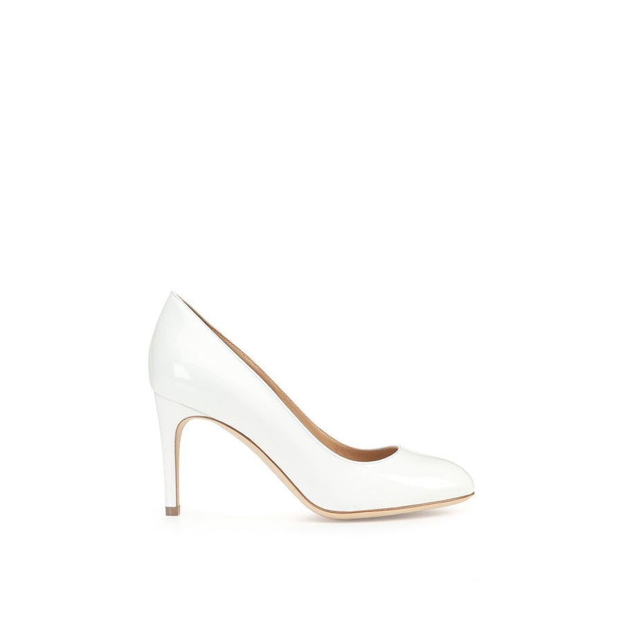 White Calfskin Pumps