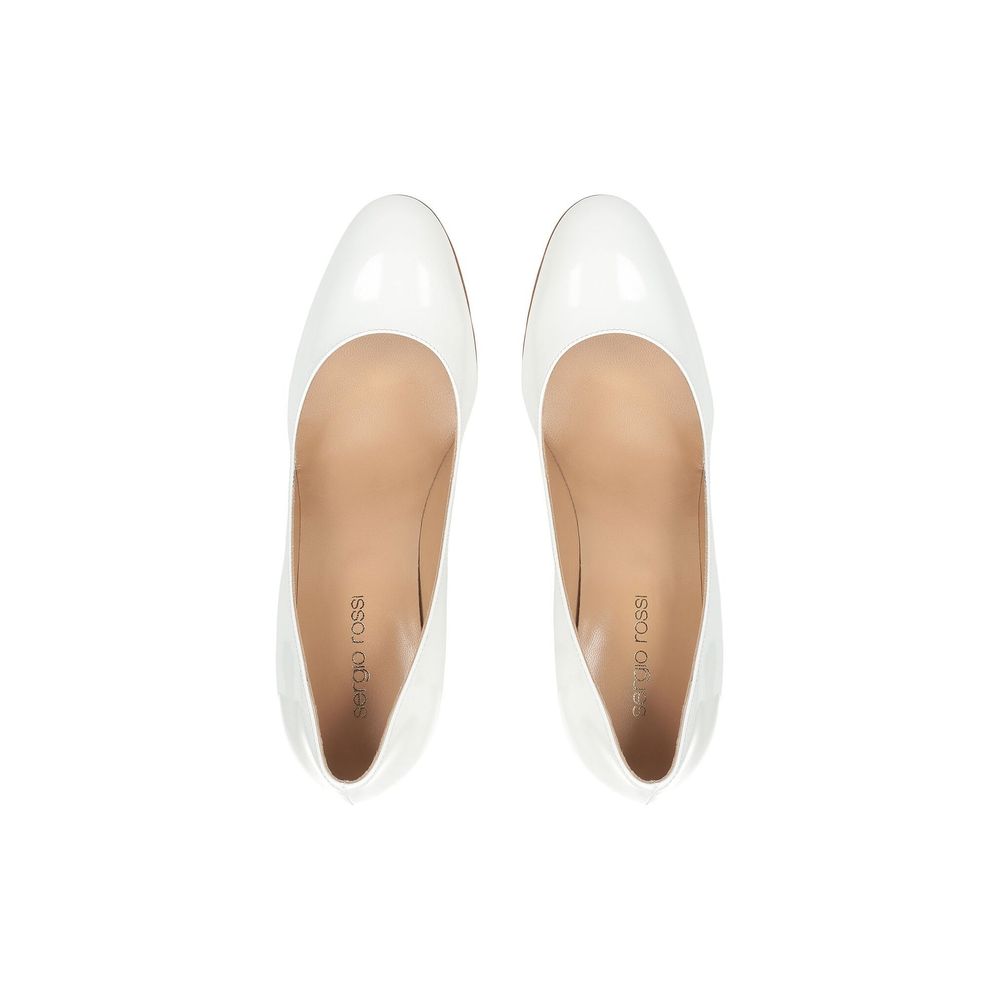 White Calfskin Pumps