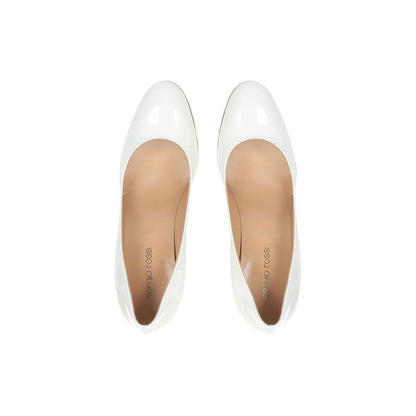 White Calfskin Pumps