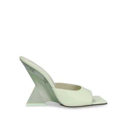 Bicolor Calfskin Platform Sandals