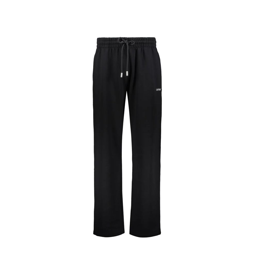 Black Cotton Athletic Pants