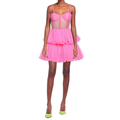 Multicolor Cotton Cocktail Dress