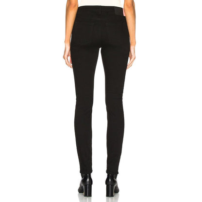 Black Cotton Skinny Jeans