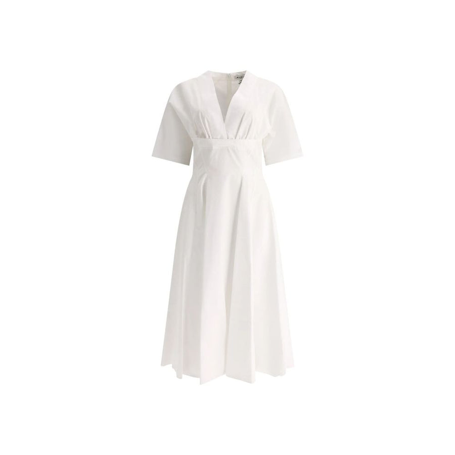 White Cotton Casual Dress