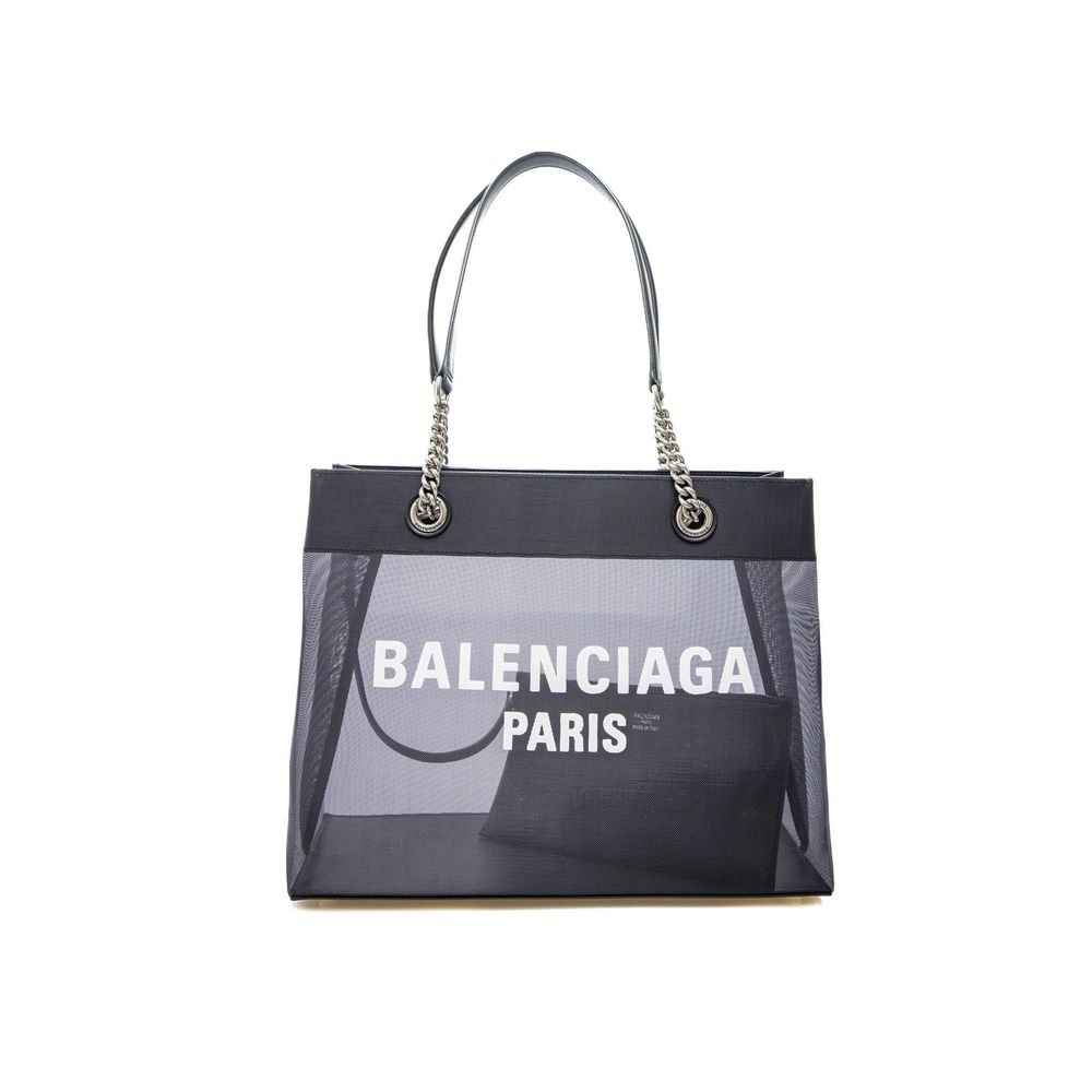 Black Polyester Tote Bag