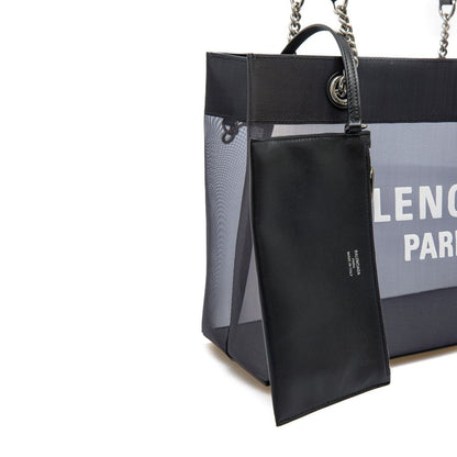 Black Polyester Tote Bag