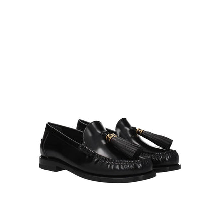 Black Calfskin Slip-On Loafers