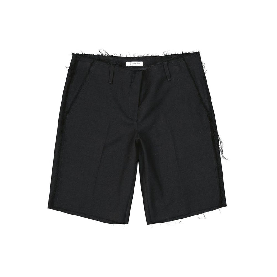 Black Virgin Wool Bermuda Shorts