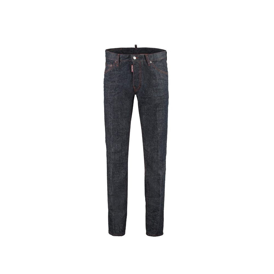 Blue Cotton Skinny Jeans