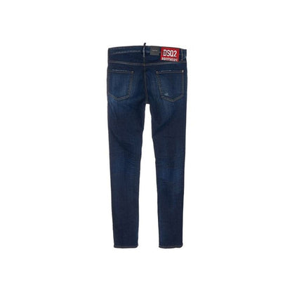Blue Cotton Skinny Jeans