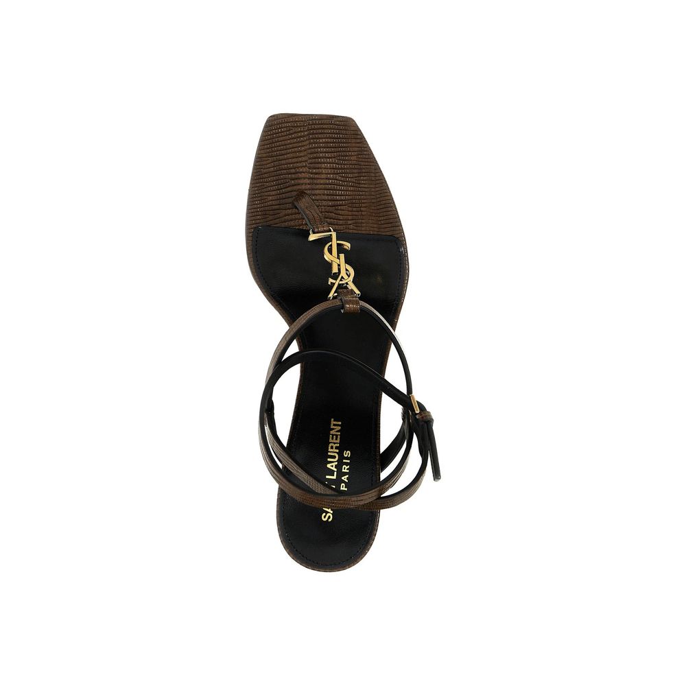 Brown Calfskin Flat Sandals