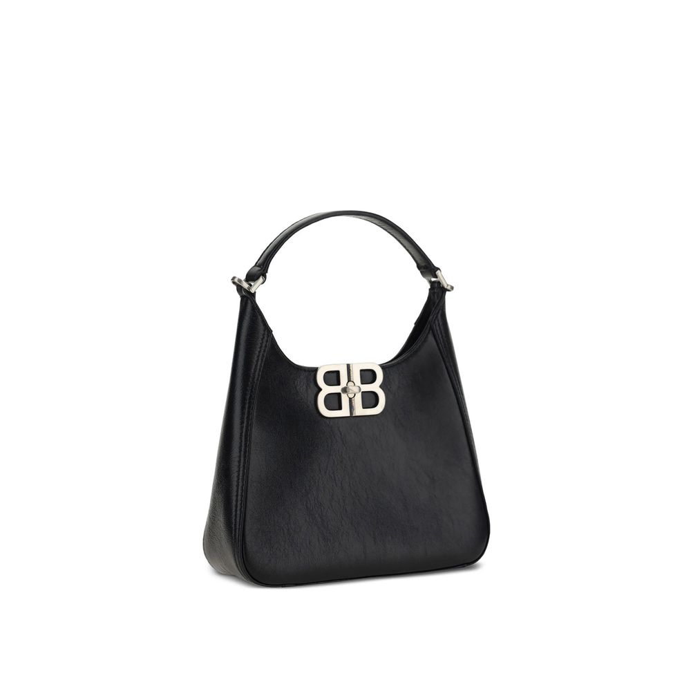 Black Lamb Leather Shoulder Bag