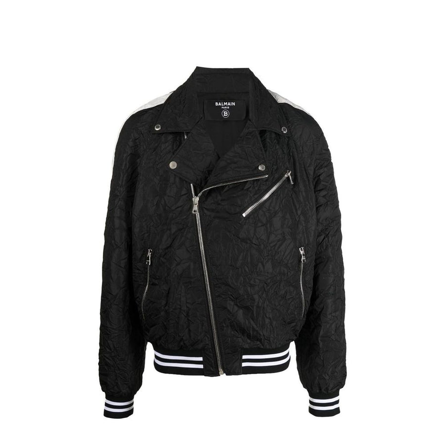 Black Polyester Bomber