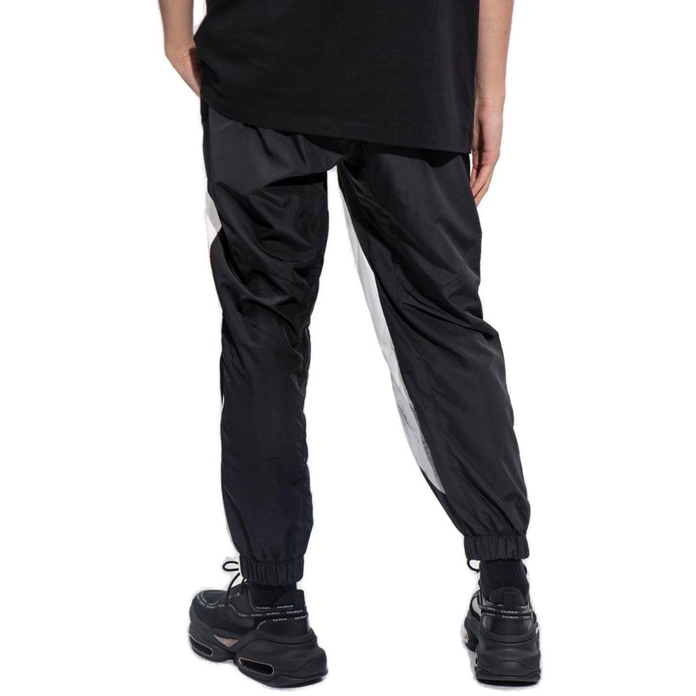 Black Polyester Athletic Pants