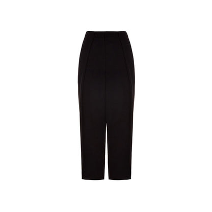 Black Viscose Casual Pants