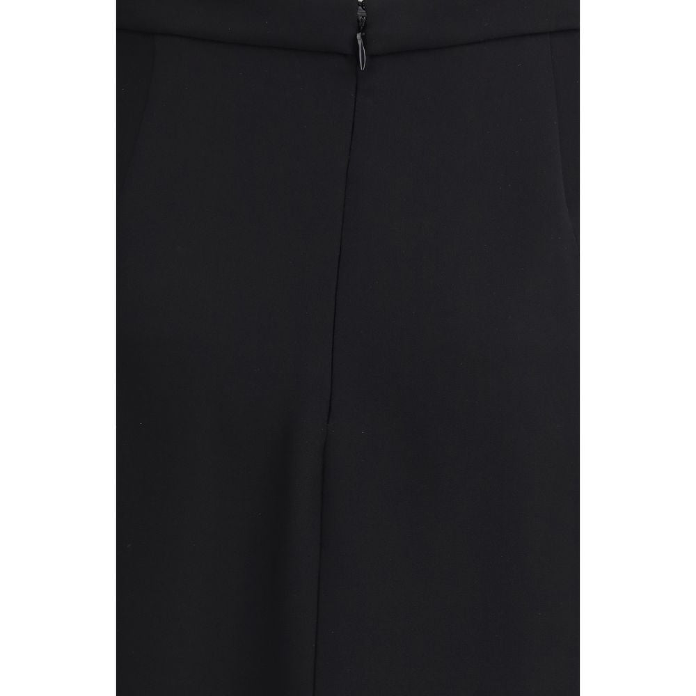 Black Silk Long Skirt