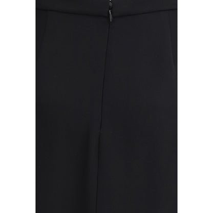 Black Silk Long Skirt