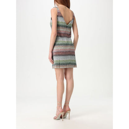 Bicolor Viscose Cocktail Dress