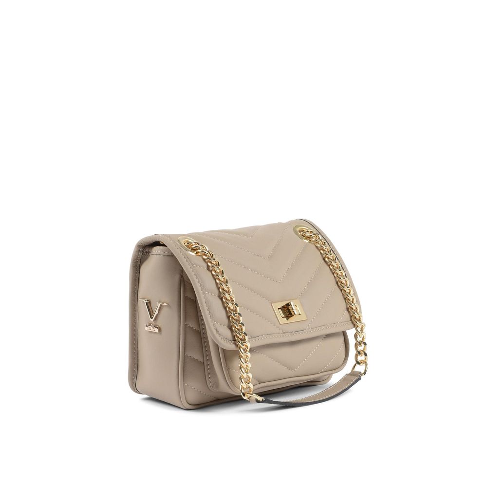 Beige Leather Crossbody Bag