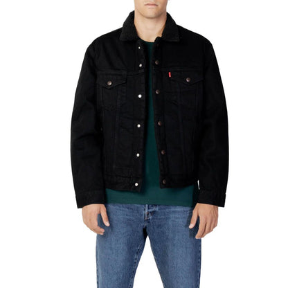 Black Cotton Denim Jacket