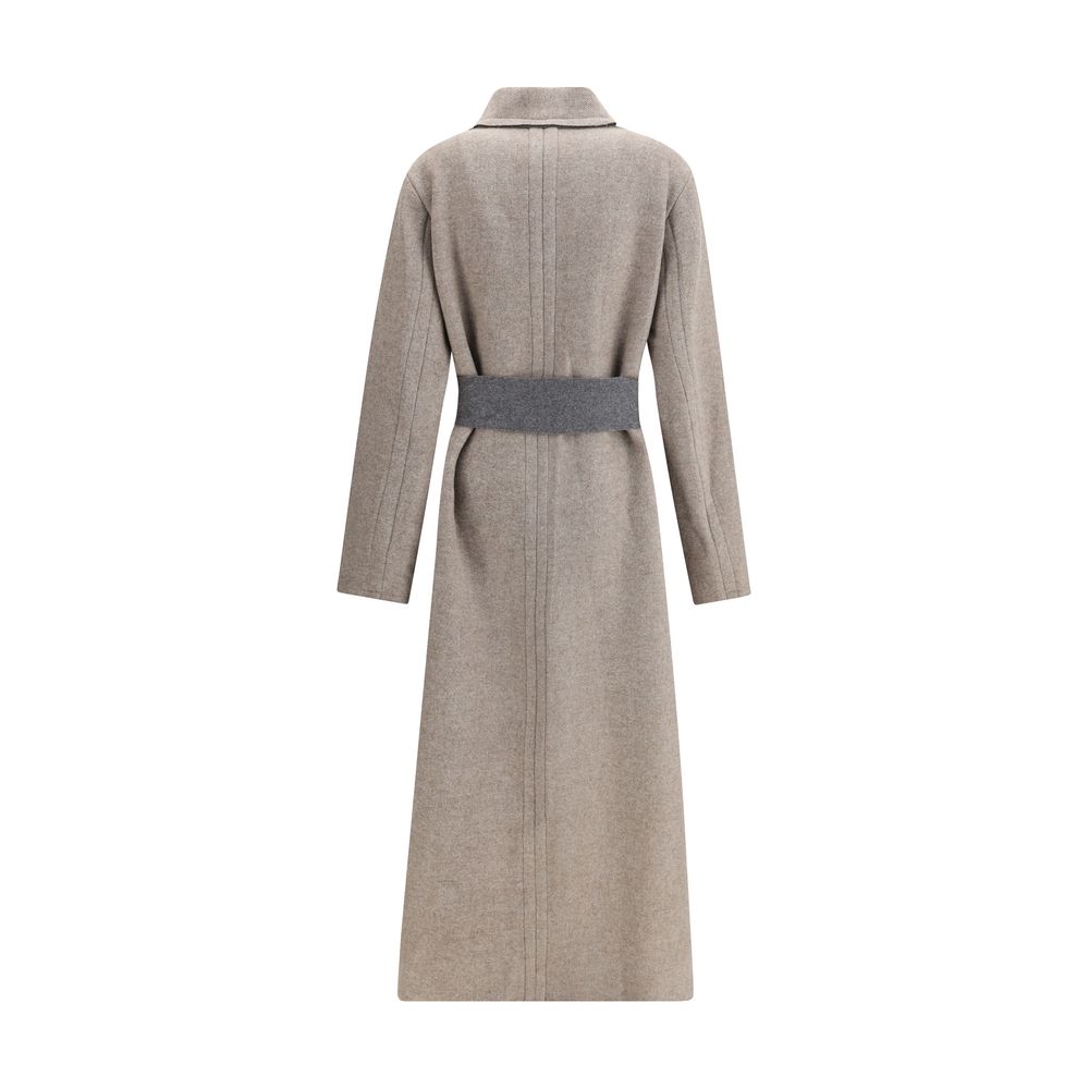 Beige Merino Wool Coat