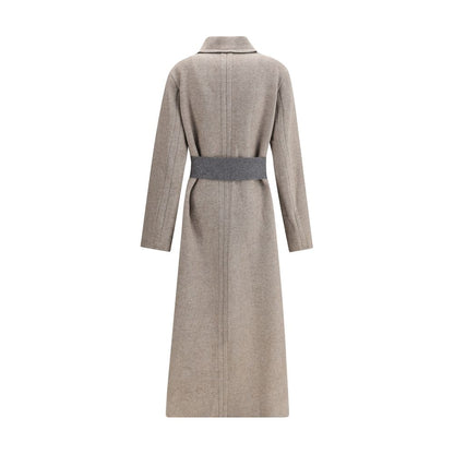 Beige Merino Wool Coat