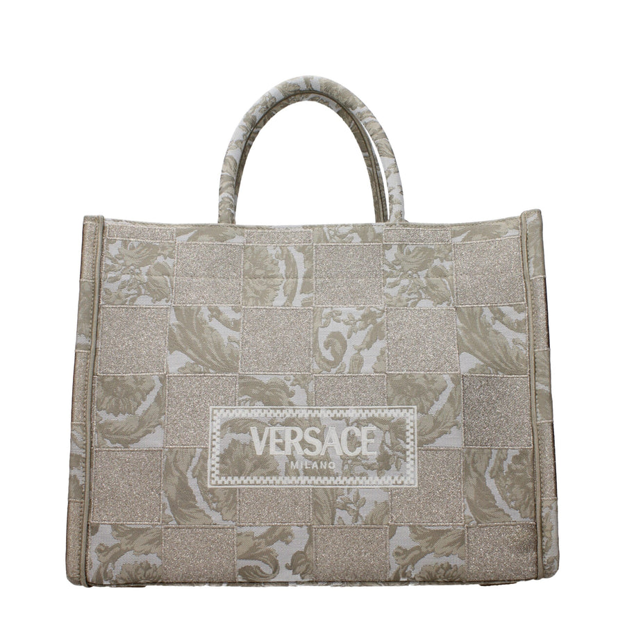 Beige Fabric Handbag