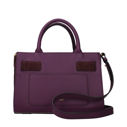 Purple Leather Handbag