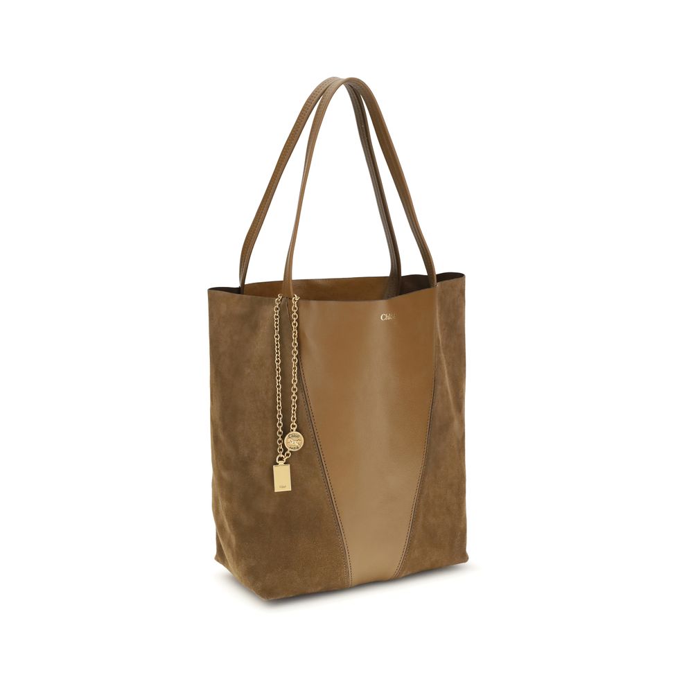 Beige Leather Shoulder Bag