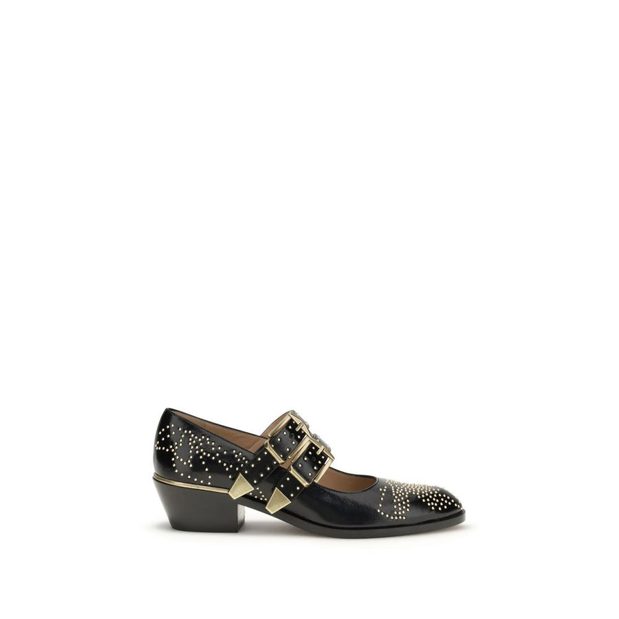 Black Calf Leather Bos Taurus Ballet Flats