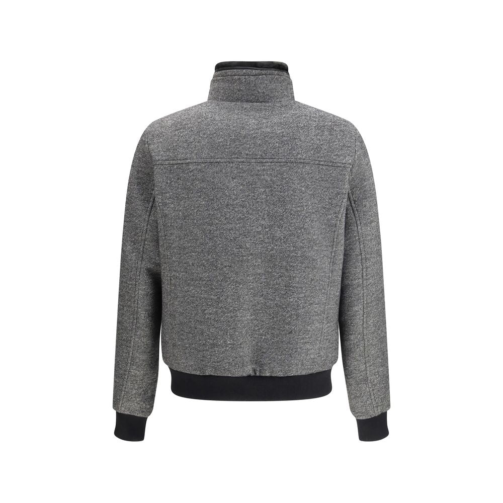 Gray Cashmere Bomber