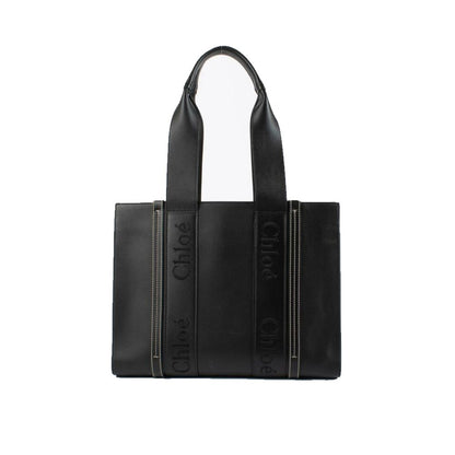 Black Leather Tote Bag
