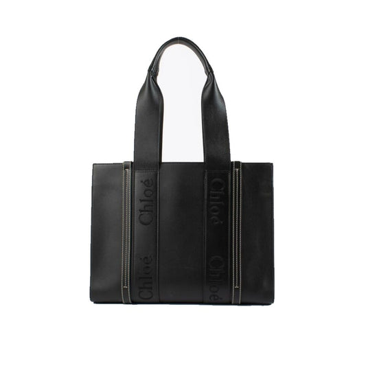 Black Leather Tote Bag