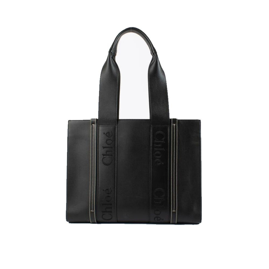 Black Leather Tote Bag