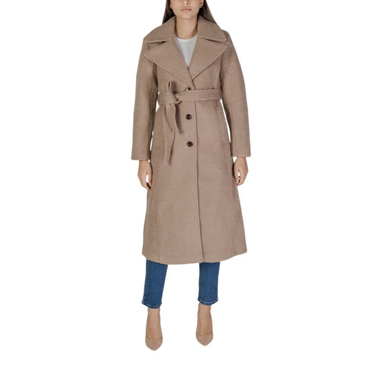 Beige Polyester Coat