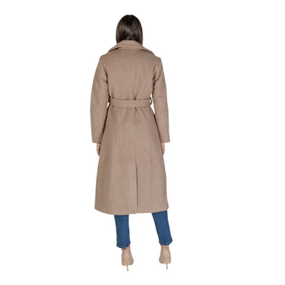 Beige Polyester Coat