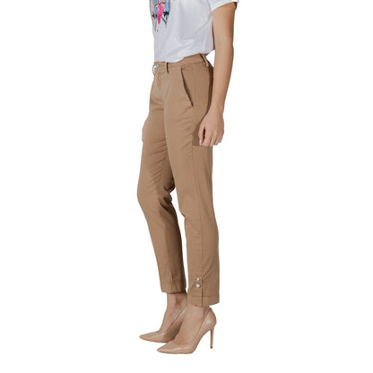 Beige Cotton Chino Pants