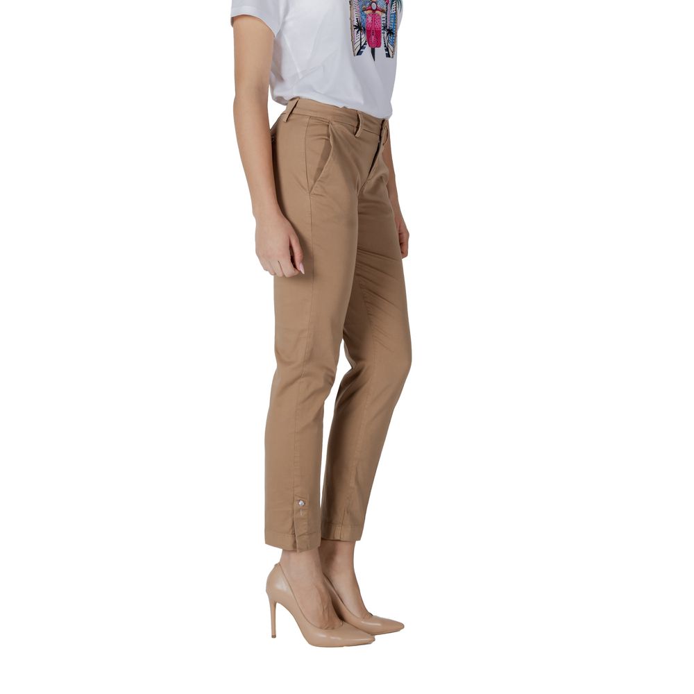 Beige Cotton Chino Pants