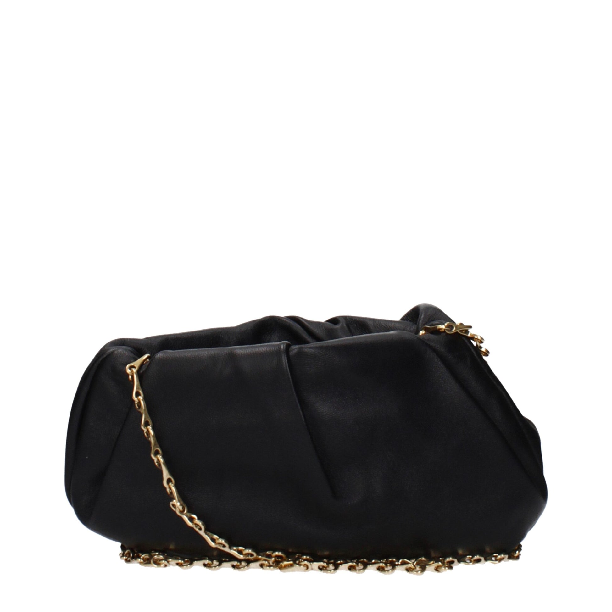 Black Leather Clutch Bag