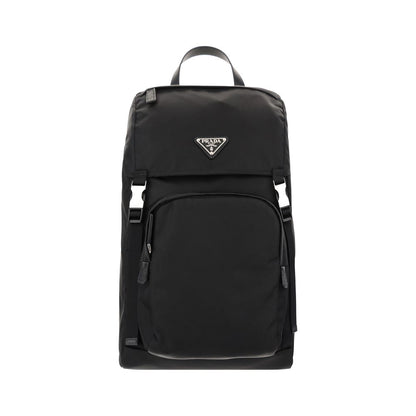Black Recycled Polyamide Backpack