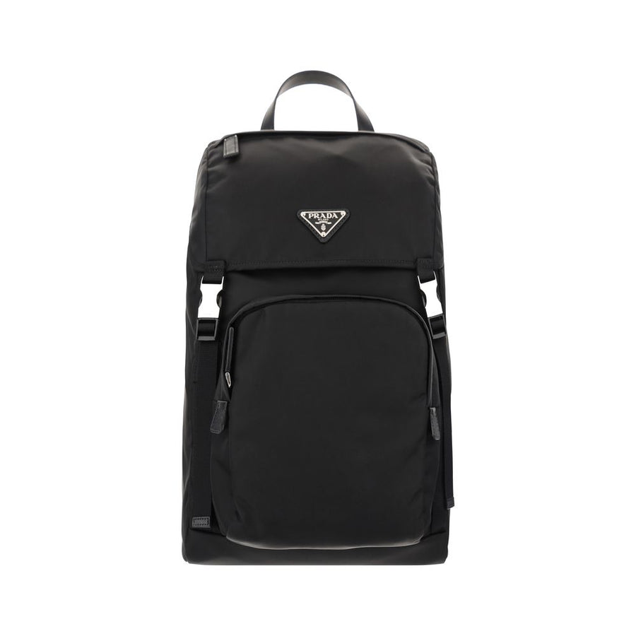 Black Recycled Polyamide Backpack