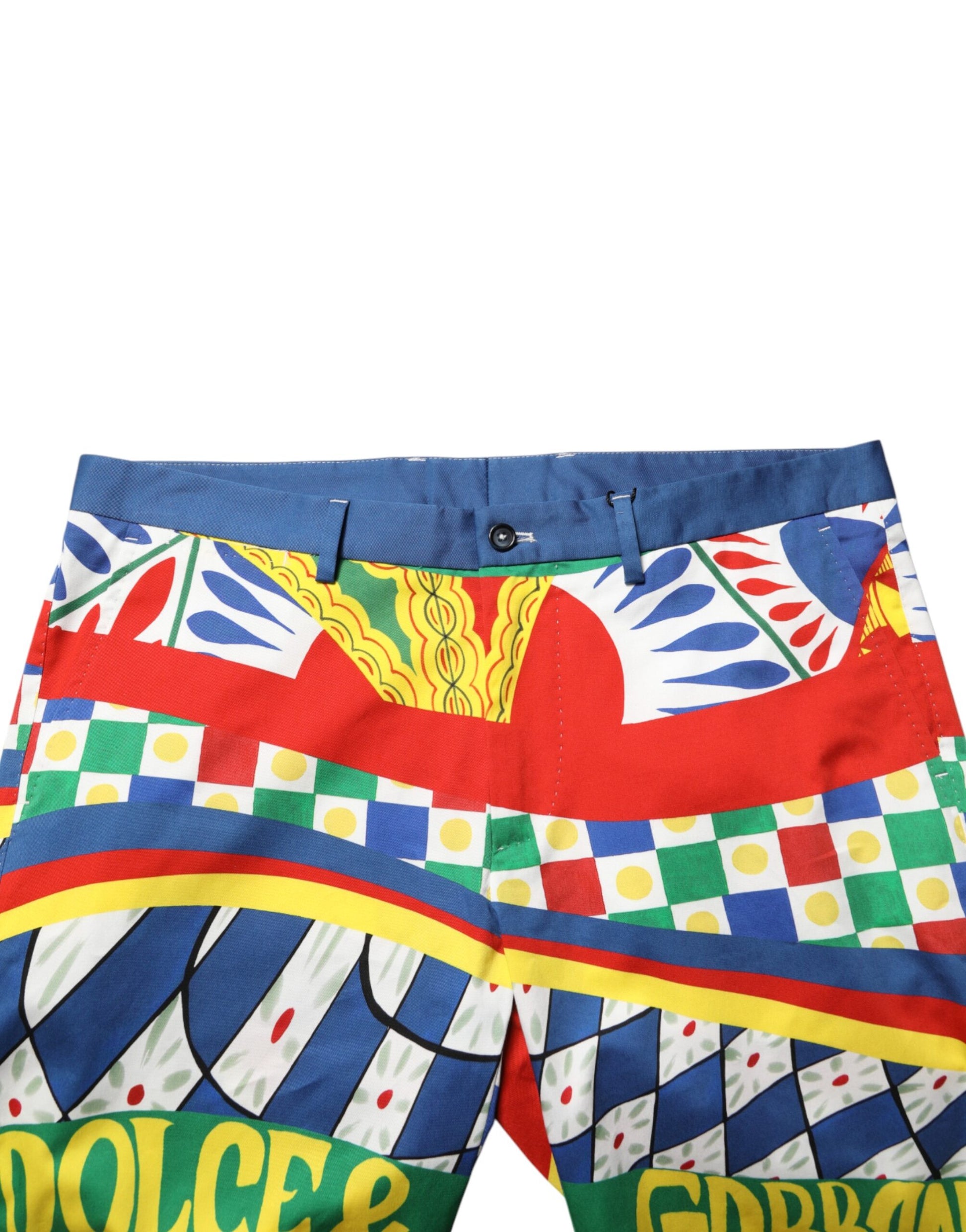 Multicolor Carretto Print Men Bermuda Shorts
