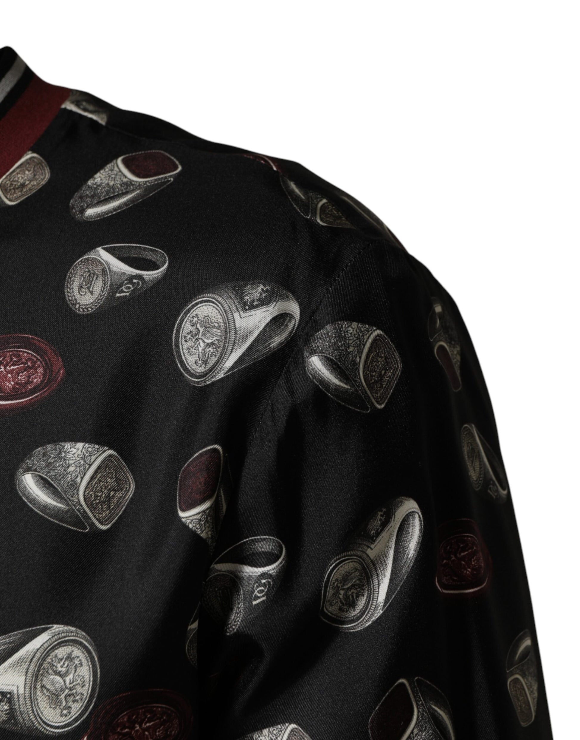Black Ring Print CrewNeck Sweatshirt  Sweater