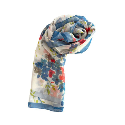 White Silk Women Scarf