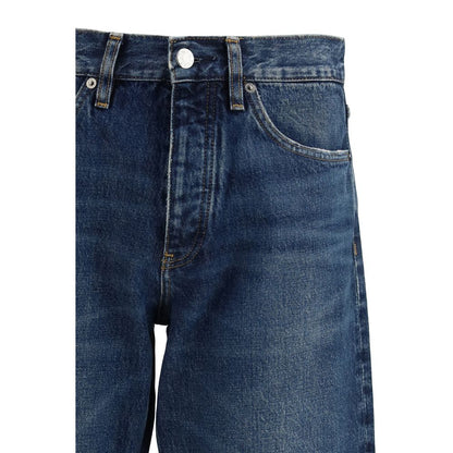 Blue Cotton Relaxed Fit Jeans