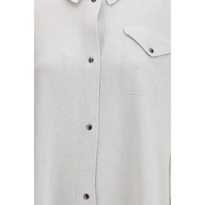 Gray Fleece Wool Shirt